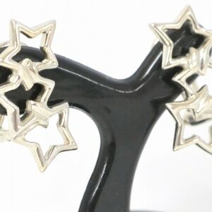 Tiffany & Co. Sterling Silver Triple Star Clip on Earrings